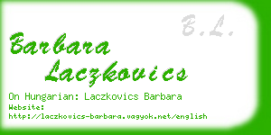 barbara laczkovics business card